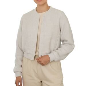 Jason Wu Woman's Cropped Bomber Tweed Jacket XS